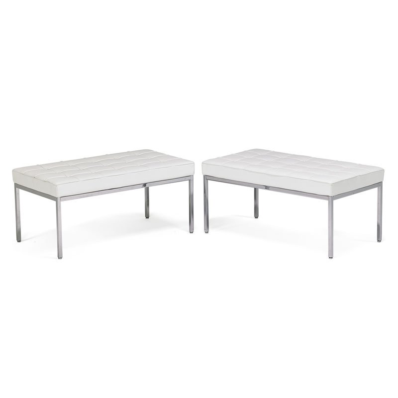 FLORENCE KNOLL; KNOLL STUDIO Pair of benches (1 of 5)
