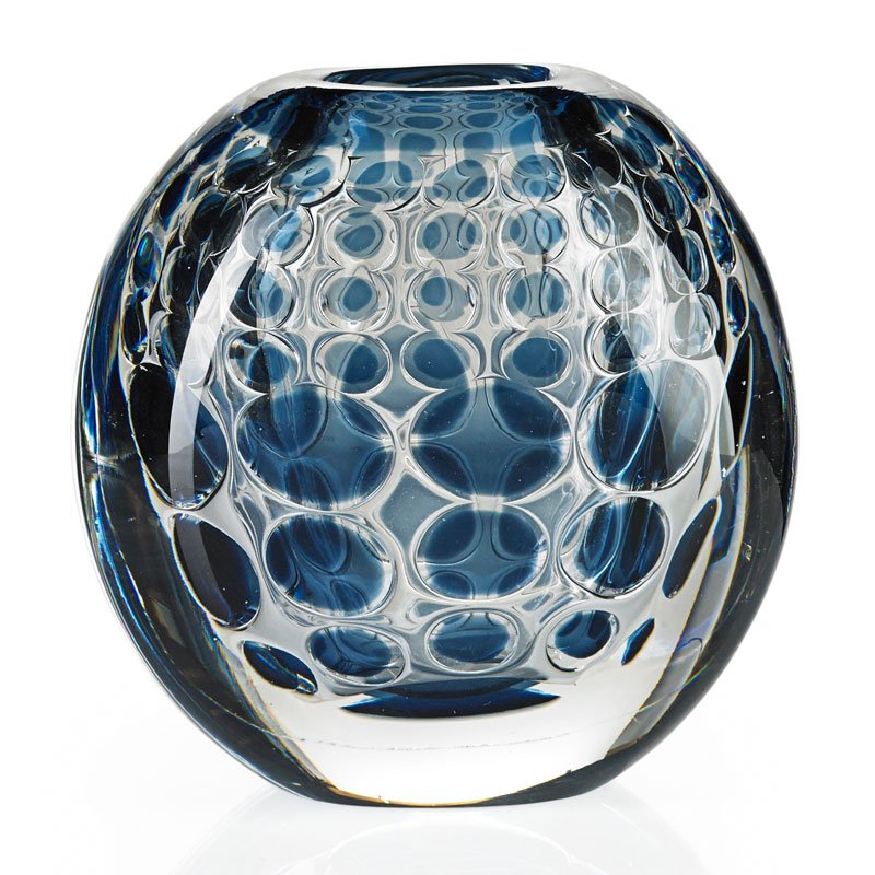 INGEBORG LUNDIN; ORREFORS Ariel glass vase (1 of 2)