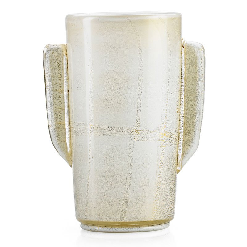 CARLO SCARPA; VENINI Large Lattimo glass vase (1 of 4)