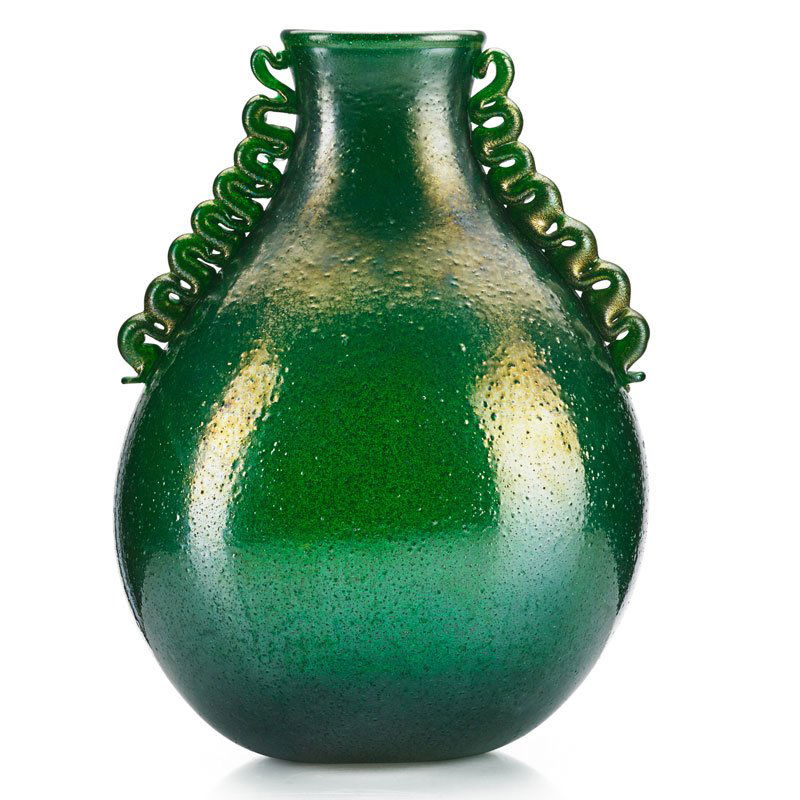 NAPOLEONE MARTINUZZI; VENINI Rare glass vase (1 of 5)
