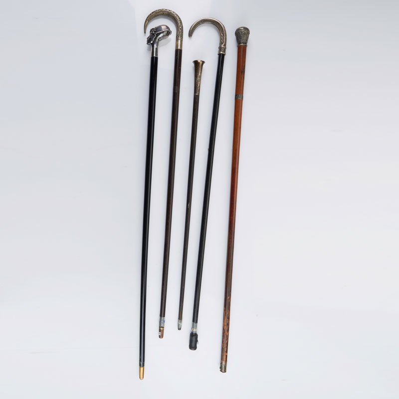 SILVER TOPPED CANES AND BATON (1 of 1)