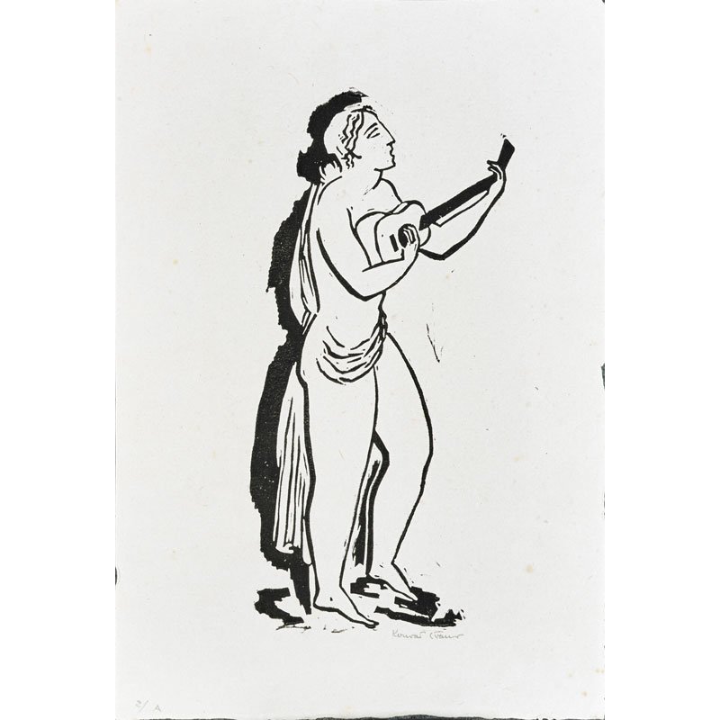 KONRAD CRAMER (American/German, 1888-1963): Two untitled ink on paper figure drawings (both unframed); Both signed, one dated 1933; Larger: 19" x 12 1/2"