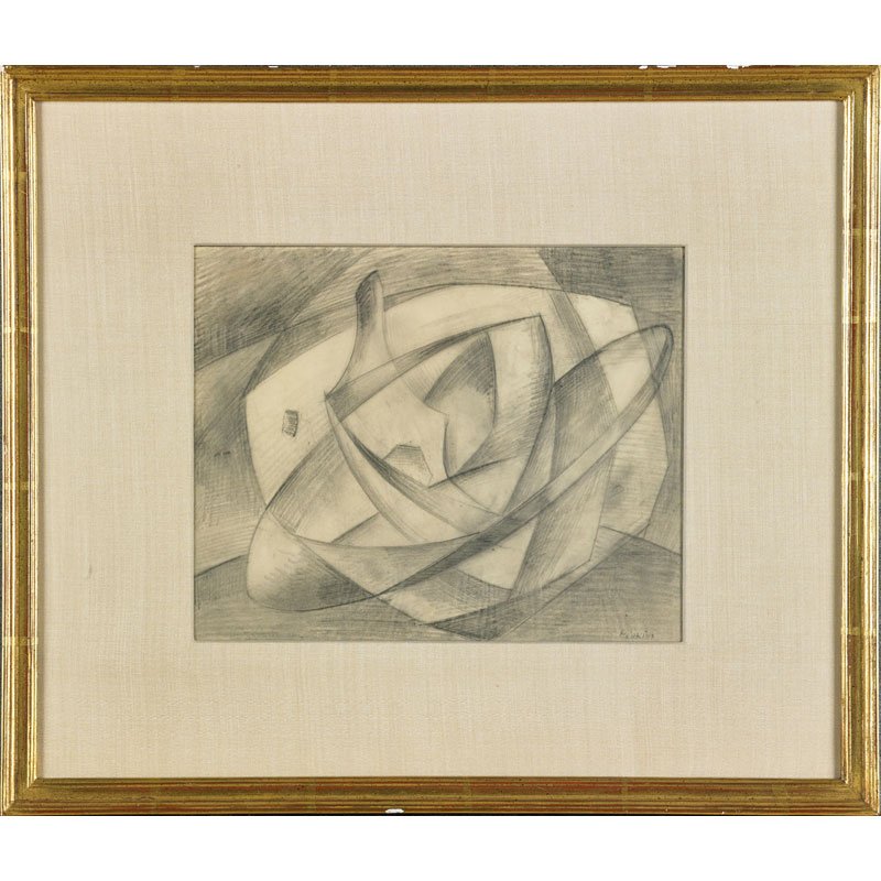 HARLEY PERKINS (American, 1883-1964): Two untitled graphite works on paper (framed separately); Both signed; 8" x 9 7/8" (sight, each)