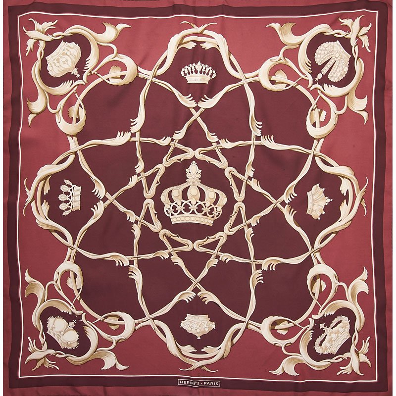 HERMES SILK "COURONNES" SCARF (1 of 1)