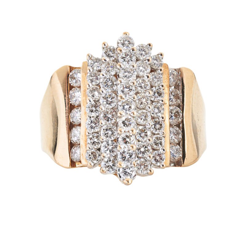 DIAMOND & YELLOW GOLD RING (1 of 1)