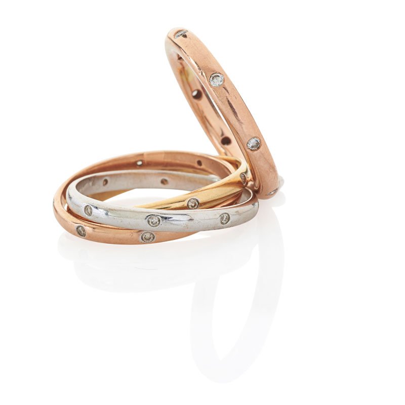 DIAMOND & GOLD ROLLING & STACKING RINGS (1 of 1)
