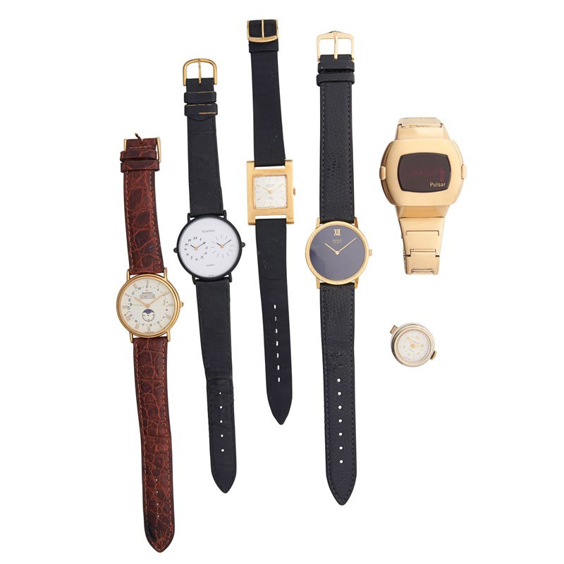 SIX TIMEPIECES, INCL. GOLD (1 of 1)