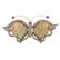 CARVED TOURMALINE & DIAMOND BUTTERFLY BROOCH/PENDANT