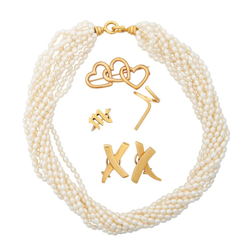 SIX GOLD JEWELS BY CARTIER OR TIFFANY & CO. (1 of 1)