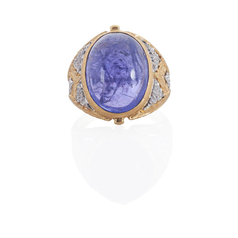 BUCCELLATI TANZANITE & BICOLOR GOLD RING (1 of 2)