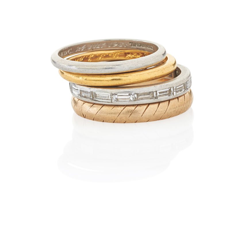 LADIES DIAMOND PLATINUM OR GOLD BANDS, INCL. TIFFANY & (1 of 1)
