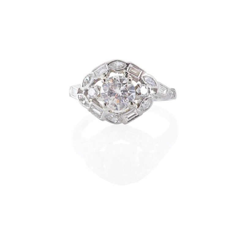 DIAMOND & PLATINUM ENGAGEMENT RING (1 of 1)