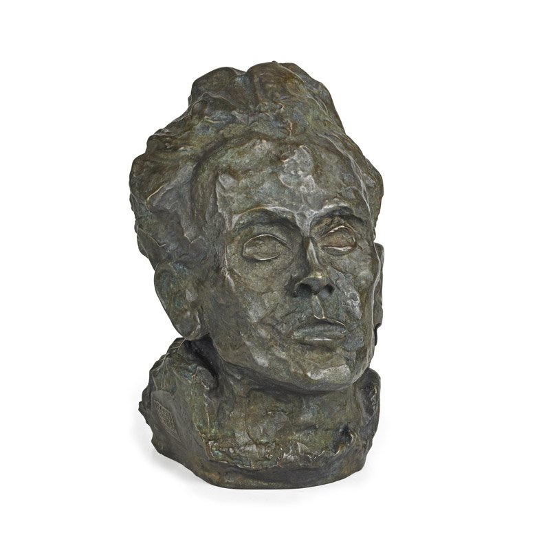Egon Schiele (Austrian, 1890-1918): Selbstbidnis, ca. 1917/1980; Bronze; Signed, dated and numbered 278/300; 11" high; Literature: Kallir 4 f; Provenance: Private Collection, Germany