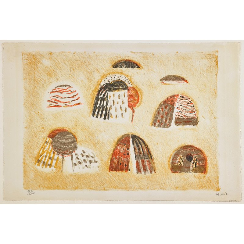 Zoran Antonio Music (Italian, 1909-2005): Donne Dalmate, 1953; Lithograph in colors; Signed and numbered 170/220; 15 1/8" x 22 1/4" (sheet); Provenance: Private Collection, Maryland