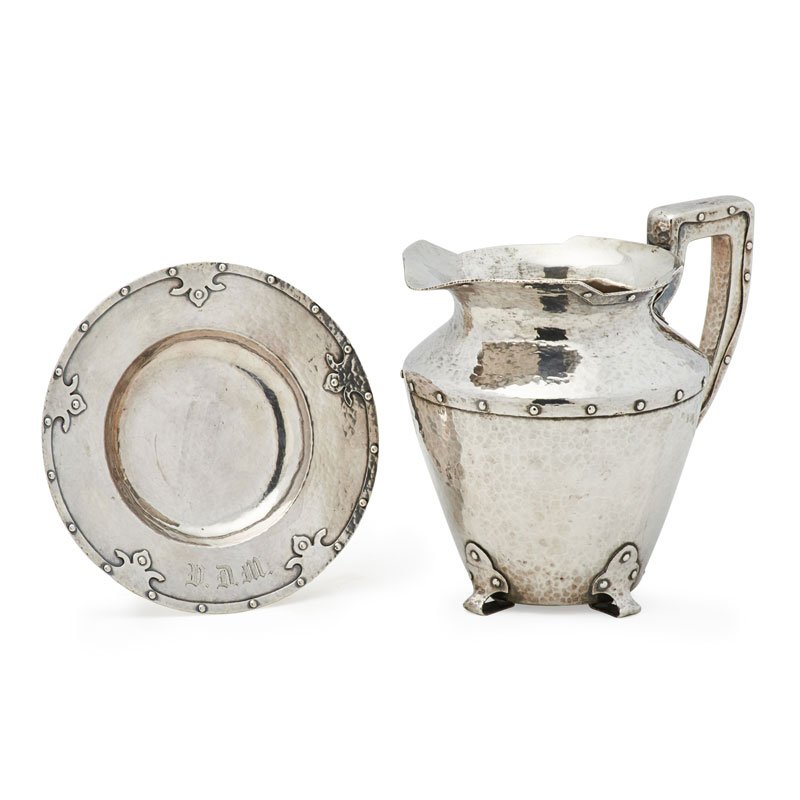 THOMAS G. BROWN & SONS Sterling pitcher and plate (1 of 1)