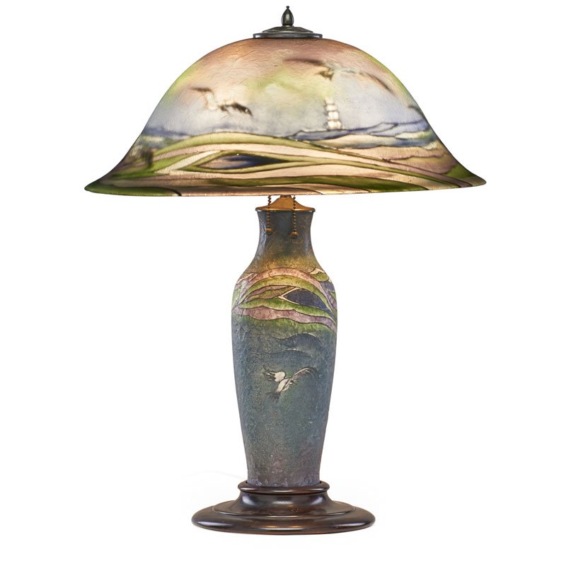 PAIRPOINT Table lamp with seagulls (1 of 2)
