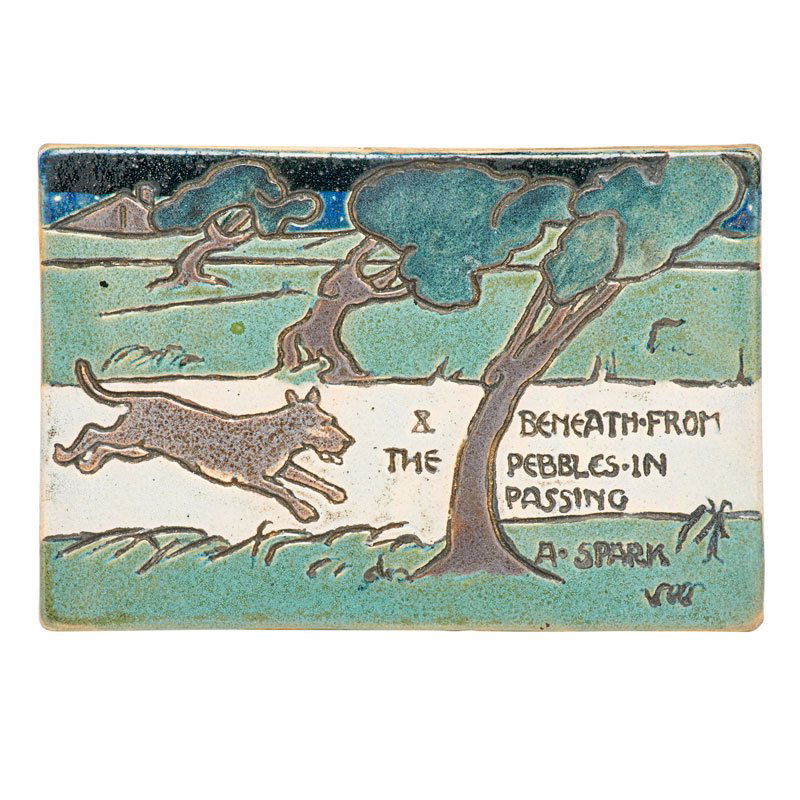 SATURDAY EVENING GIRLS Rare tile with dog (1 of 1)