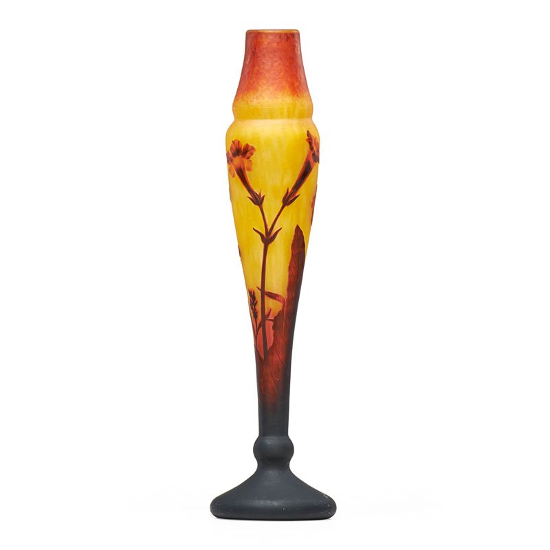 DAUM Wheel-carved cameo glass vase (1 of 3)