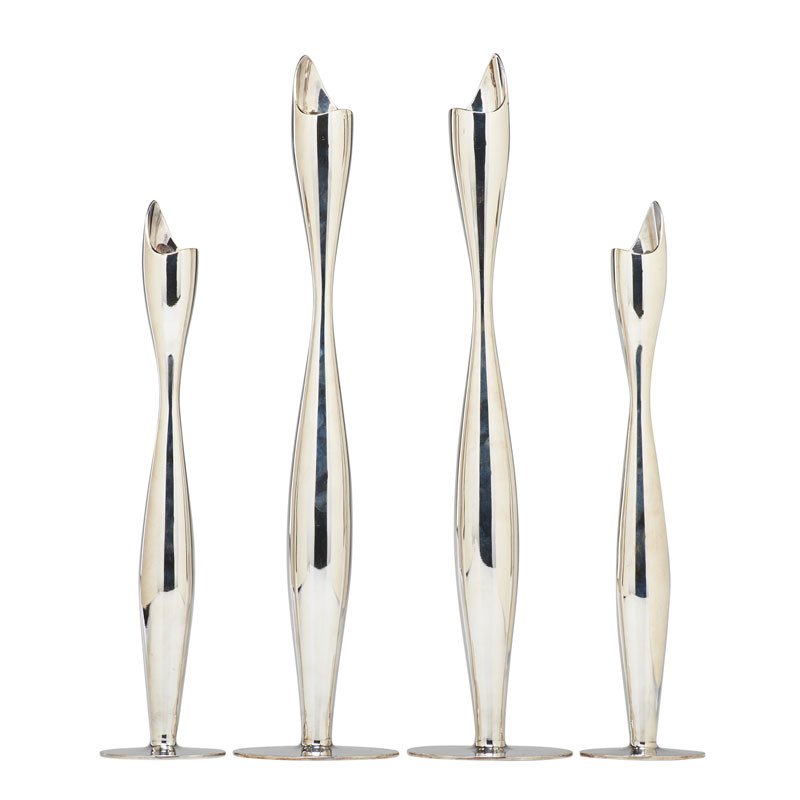PHILIPPE CRAMER Fine sterling candlesticks (1 of 2)