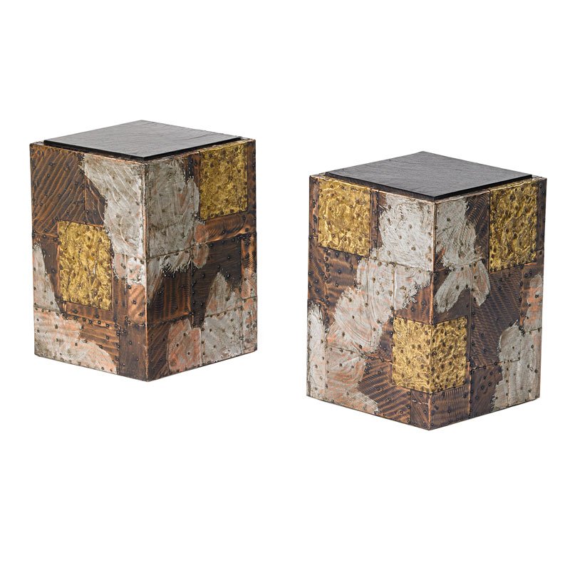 PAUL EVANS; DIRECTIONAL Pair of Patchwork (1 of 7)