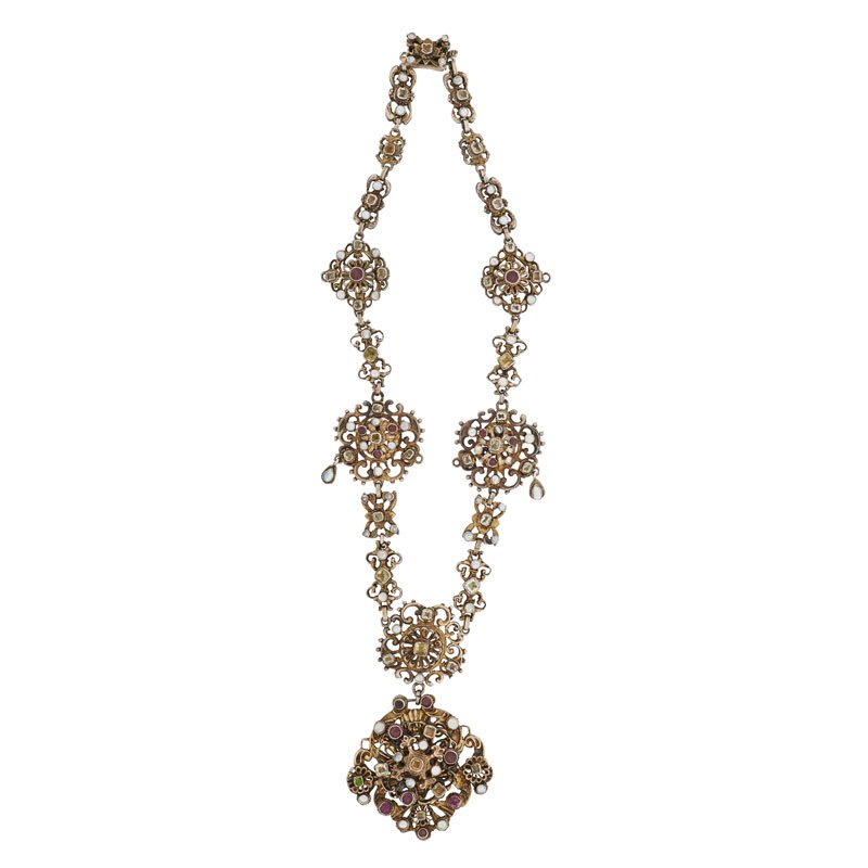 AUSTRO-HUNGARIAN SILVER GEM-SET NECKLACE (1 of 1)