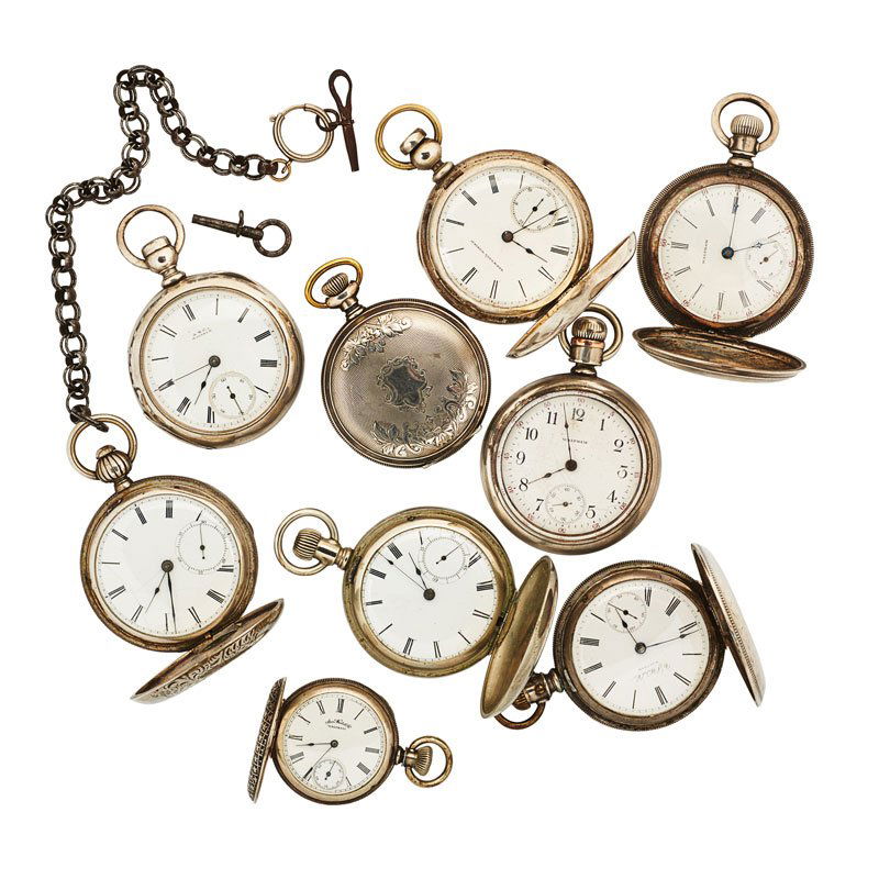 NINE POCKET WATCHES (1 of 10)