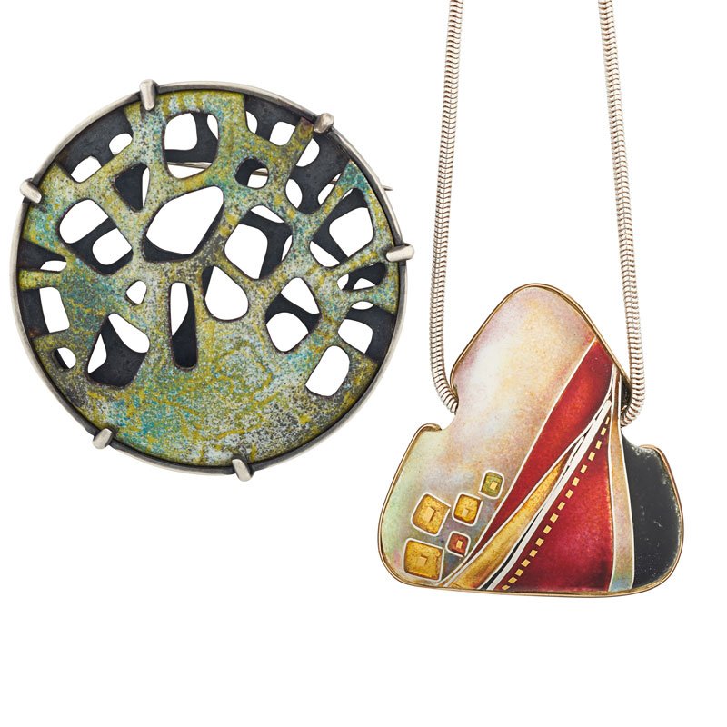 MODERNIST CRAFT BROOCH & NECKLACE (1 of 1)