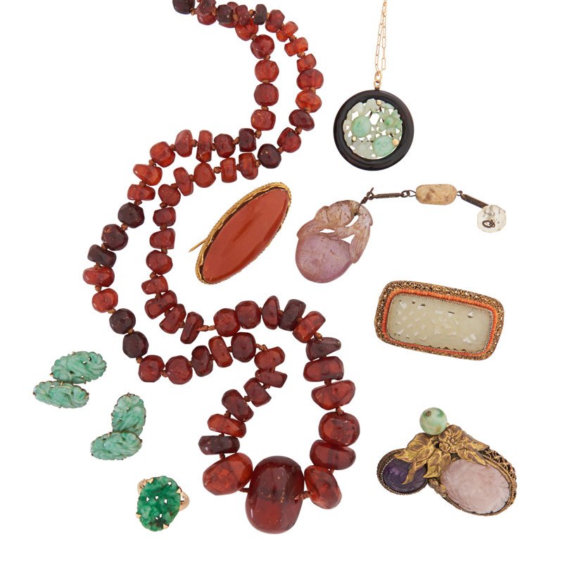 NINE PIECES ASIAN JEWELRY OR ACCESSORIES (1 of 1)