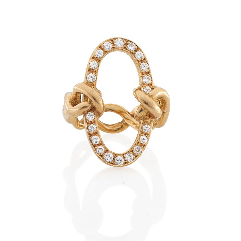 DIAMOND & YELLOW GOLD RING (1 of 2)