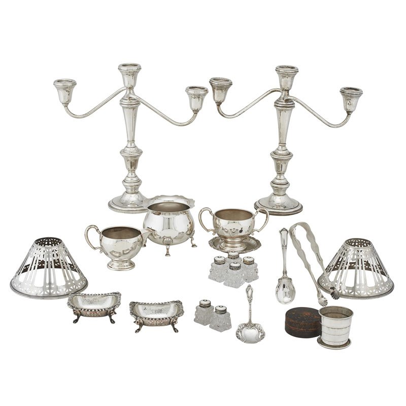 SILVER AND SILVER PLATE GROUP (1 of 1)