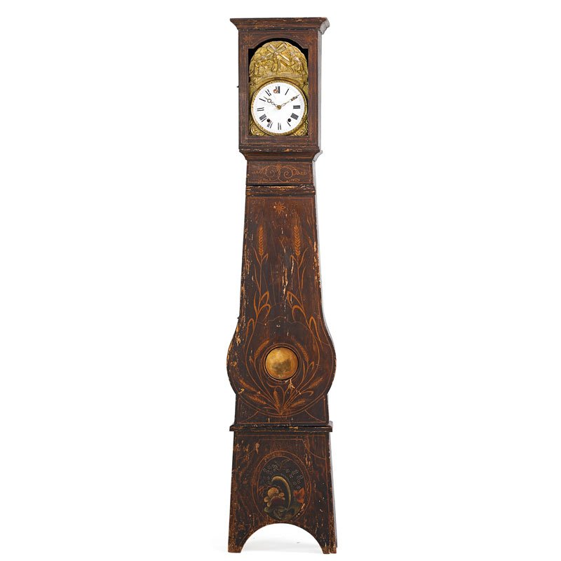 FRENCH FAUX PAINTED TALL CASE CLOCK (1 of 1)