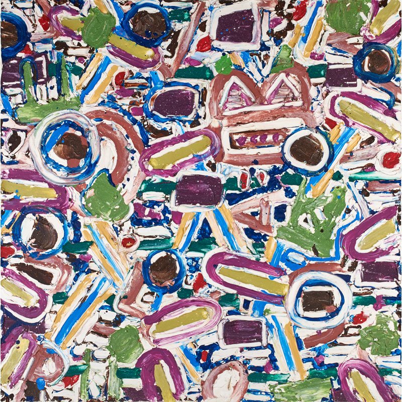 JAY MILDER (American, b. 1934): Oil on canvas; "Noah's Ark BRJR," 1999/2003 (unframed); Signed, titled and dated to verso; 55" x 54"