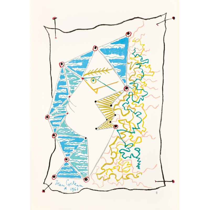 JEAN COCTEAU (French, 1889-1963): Twenty-five lithographs from the same edition, 1961; 29 1/2 x 21" (sheet)