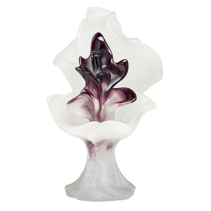 SALVADOR DALI (Spanish, 1904-1989) DAUM GLASS: Phonographe Antediluvien; Pâte-de-verre sculpture, edition 123/300, France, 1980; 17 3/4" x 11" x 8"