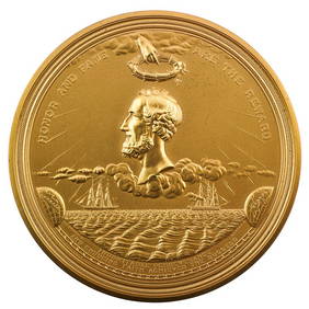 TRANSCONTINENTAL TELEGRAPH CABLE MEDAL (1 of 2)