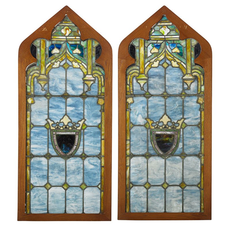 TIFFANY STUDIOS Pair of windows (1 of 7)