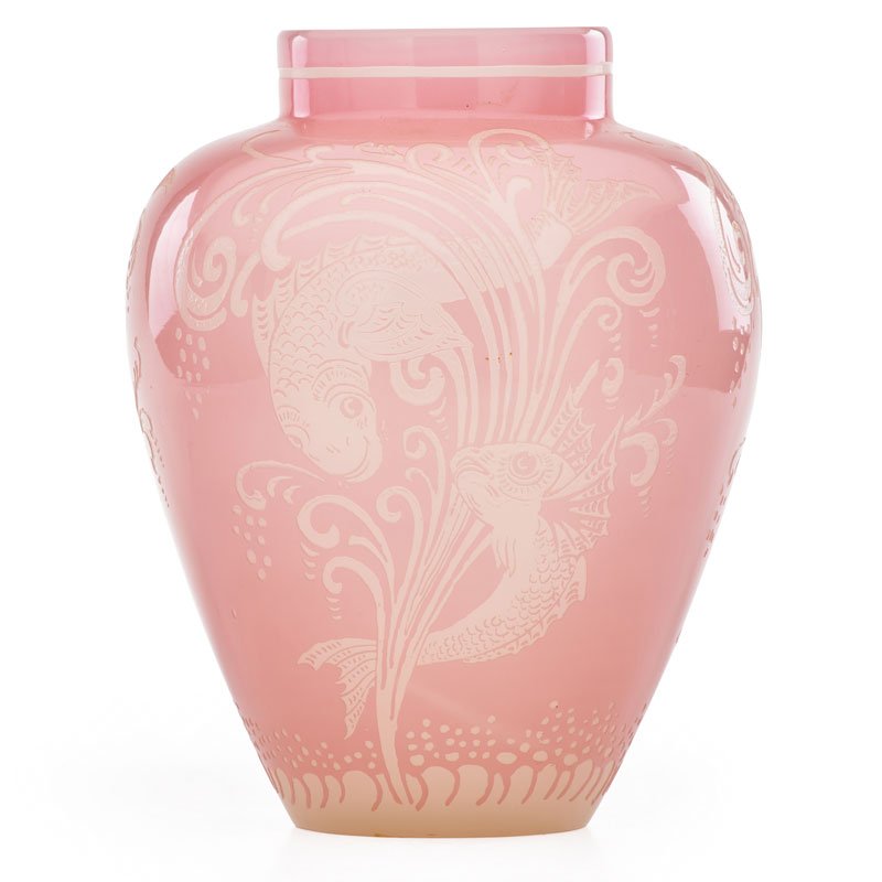 STEUBEN Acid cut-back vase (1 of 3)