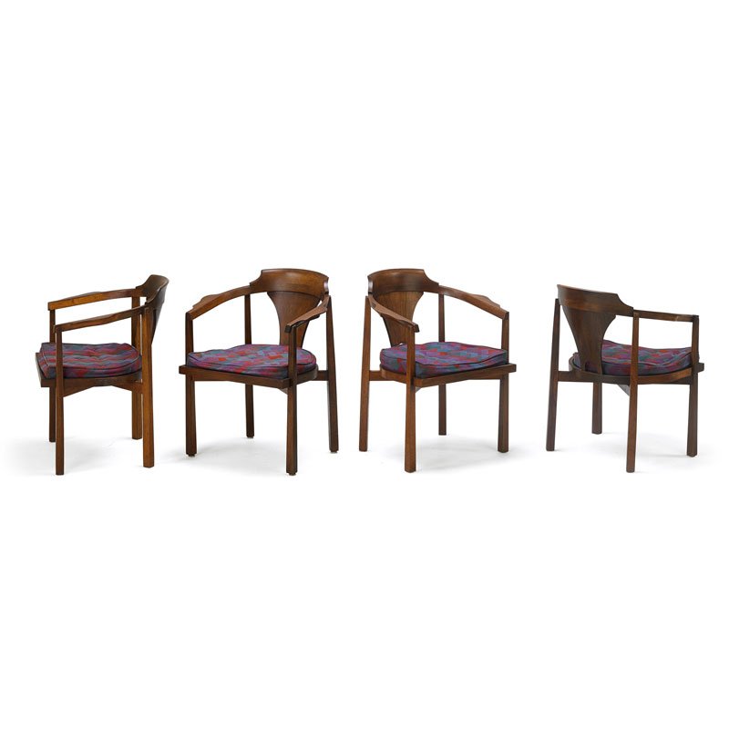 EDWARD WORMLEY; DUNBAR Four armchairs (1 of 5)