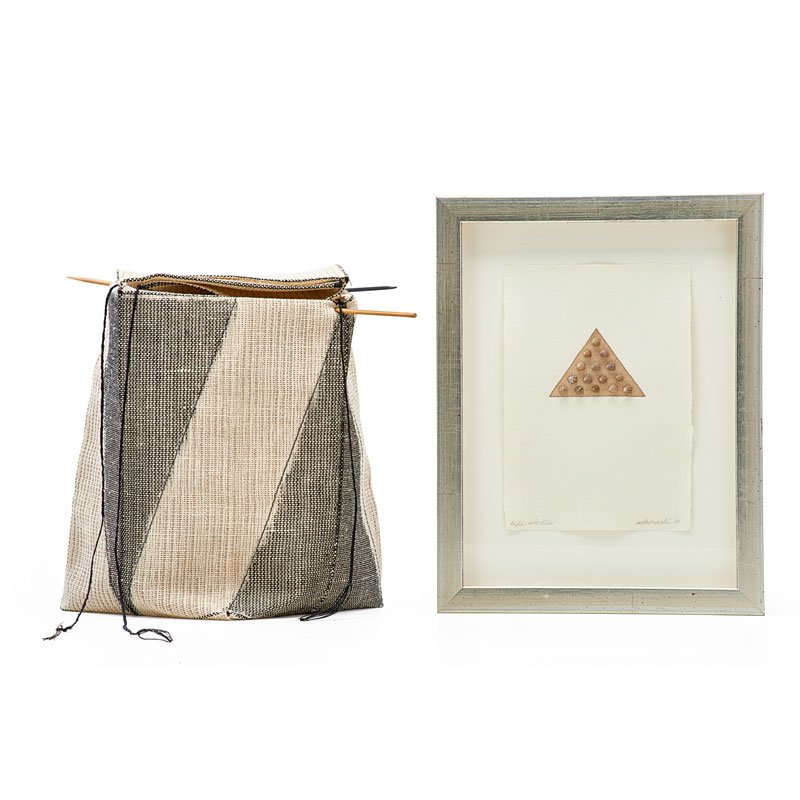 KAY SEKIMACHI Fiber basket and small print (1 of 3)