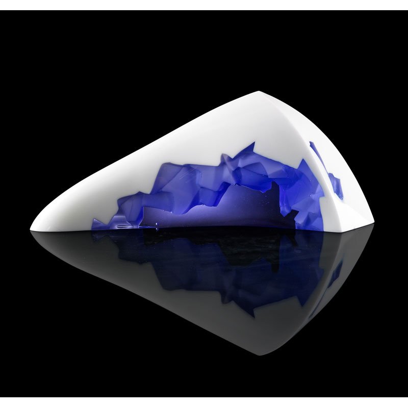 PETER BREMERS Glass sculpture: PETER BREMERS (b. 1957) "Icebergs and Paraphernalia #205," The Netherlands, 2011 Cast, cut, and polished glass Signed, dated, and numbered 7 1/2" x 19" x 3" Provenance: Collection of Nancy Connolly, N