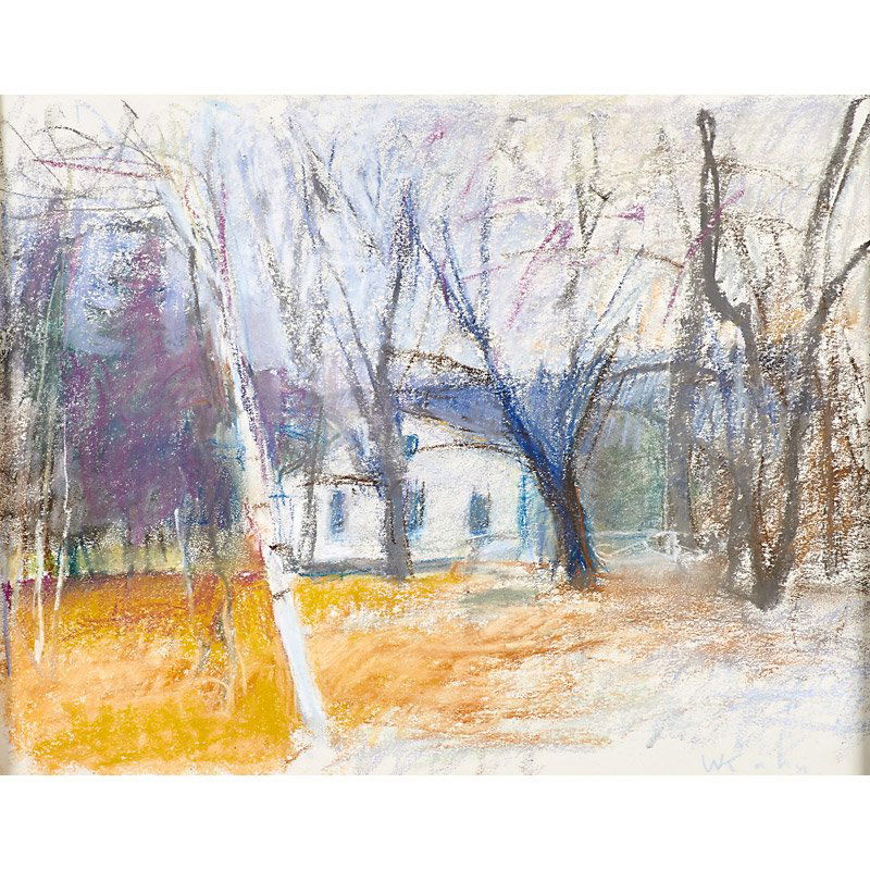 Wolf Kahn (American, b. 1927): Untitled; Pastel on paper; Signed; 14" x 17" (sheet); Provenance: The artist; Allan Stone Collection, New York