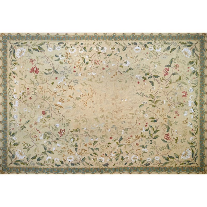 AUBUSSON STYLE RUG: Mid 20th c. 168 1/2" x 117 1/2"