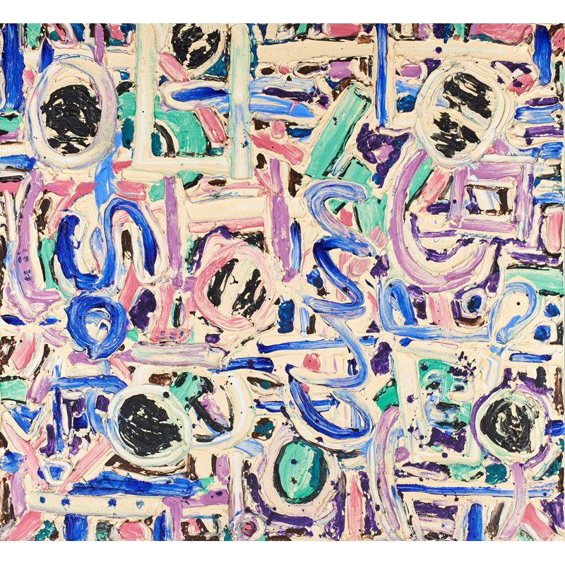 JAY MILDER (American, b. 1934): Noah's Ark, No Ending," 1999-2003 Oil on canvas (unframed) Signed, titled and dated to verso 42" x 46