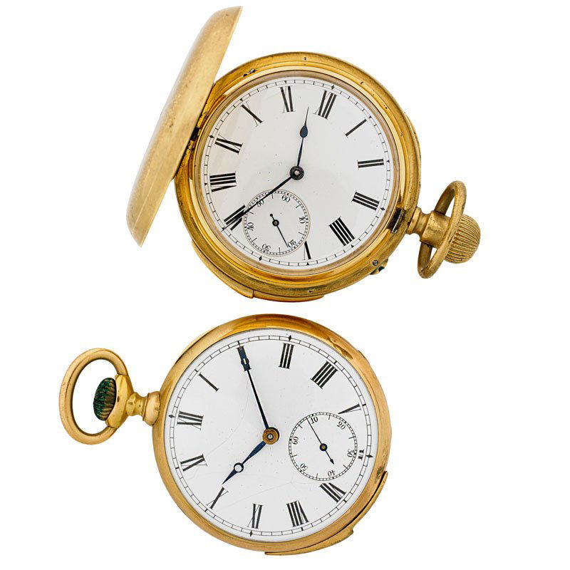 Two Continental Gold Pocket Watch Repeaters