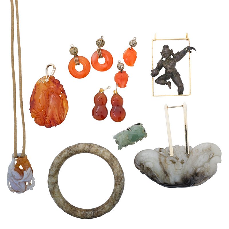 CHINESE JADE, NEPHRITE JEWELRY & INDIAN PENDANT (1 of 10)