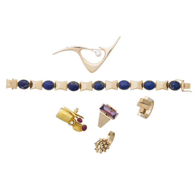 GOLD STUDIO JEWELRY, MID 20TH C. (1 of 1)