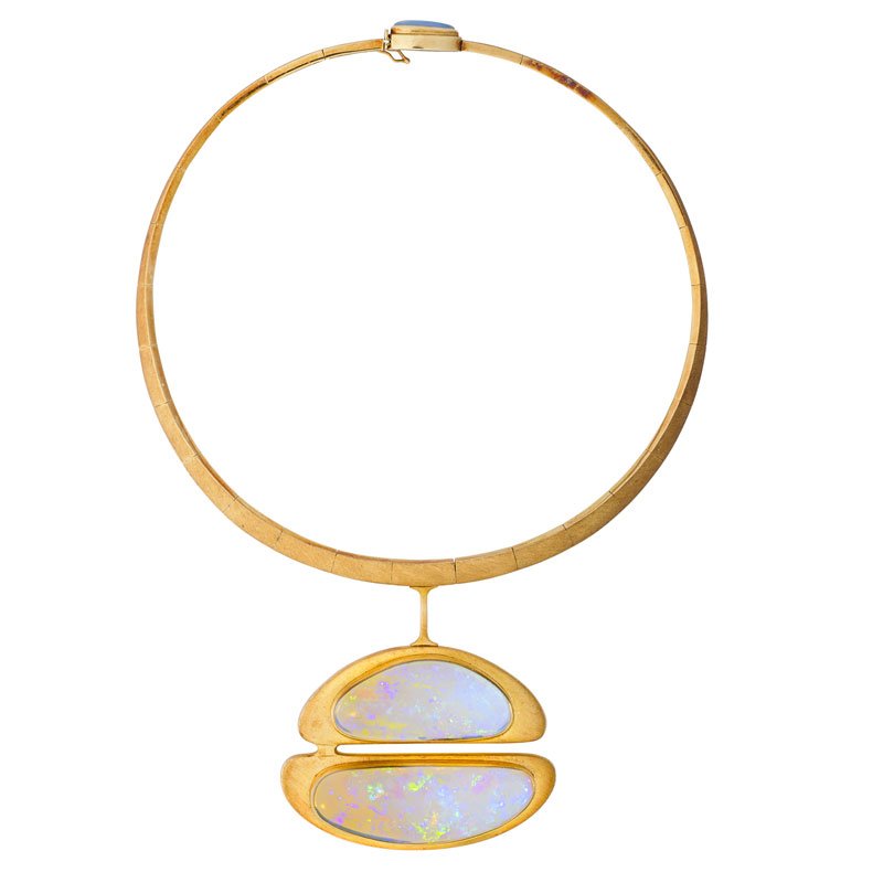 HAROLDO BURLE-MARX OPAL, 18K GOLD NECKLACE, BRAZIL (1 of 2)