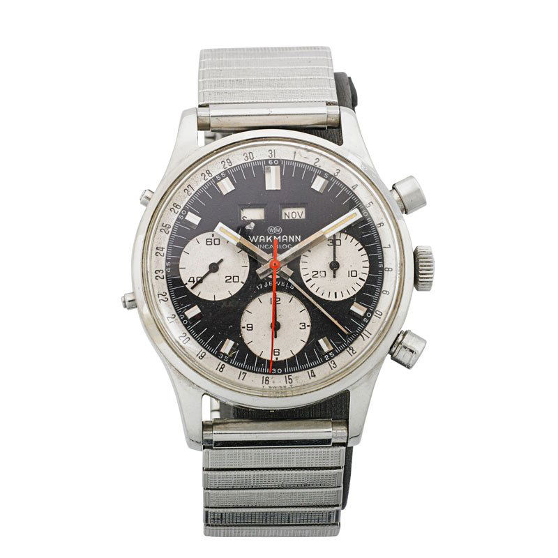 WAKMAN STEEL CALENDAR CHRONOGRAPH, REF. 73.1037.70 (1 of 6)