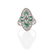 ART DECO DIAMOND & EMERALD PLATINUM NAVETTE RING