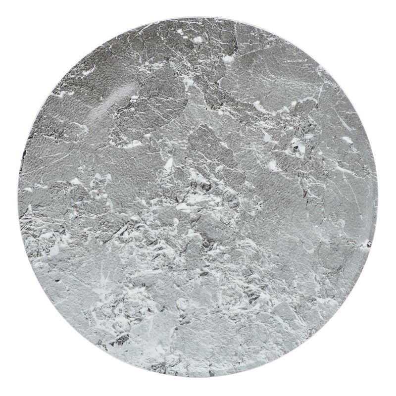 AFTER MARINA ABRAMOVIC (Yugoslavian, b. 1946): "Moon" plate from Misfits for the Table for Bernardaud; Numbered 0209/2000; 12 1/4" dia.